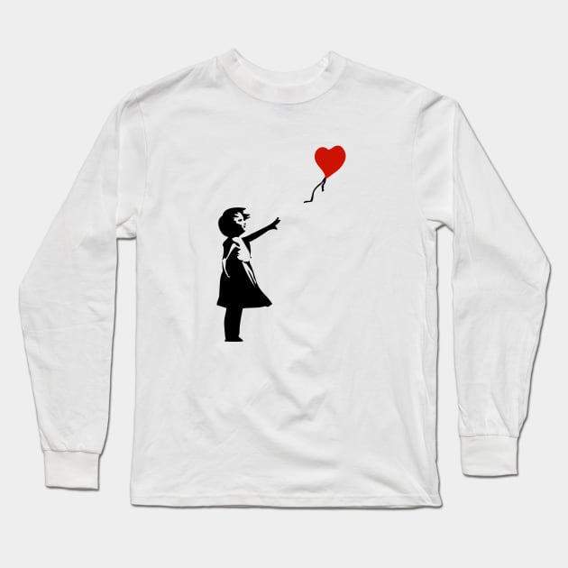 Girl with Balloon Long Sleeve T-Shirt by Skush™